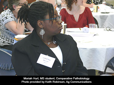 Moriah Hurt, MS student, Comparative Pathobiology