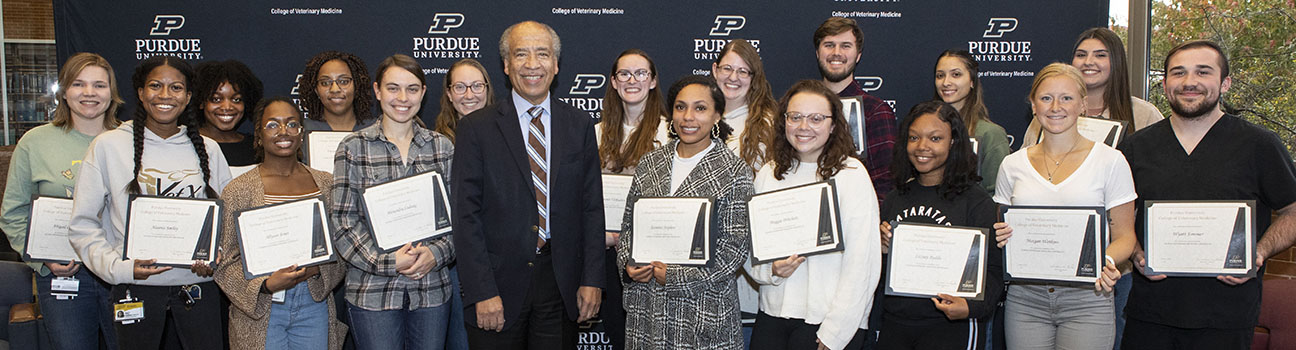 certificate recipients with Dean Reed