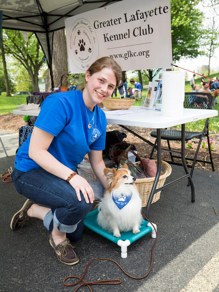 Blair Hooser pictured with her dog