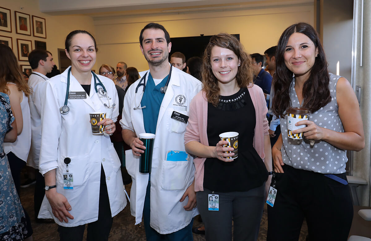 residents pictured at welcome reception
