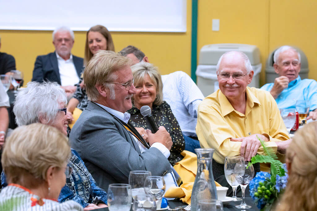 Bill Blevins pictured with fellow attendees at the 50th Anniversary Class Reunion Dinner.