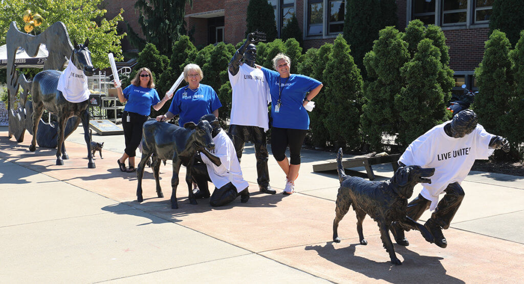 PVM United Way committee members pictured in front of Lynn Hall