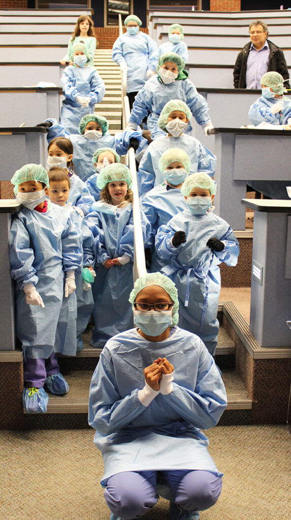 Dr. Simons pictured with Family Program Series participants