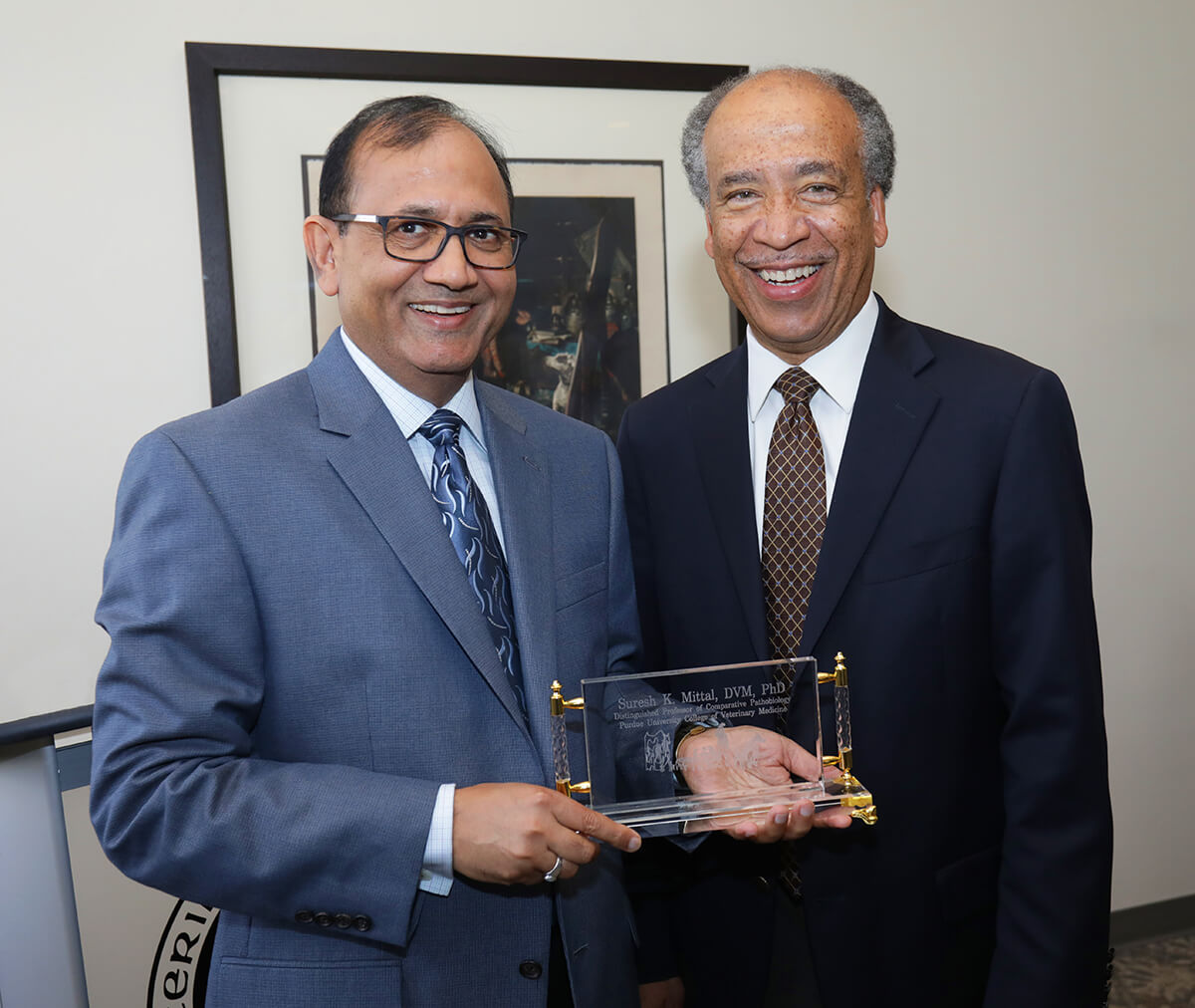 Dr. Suresh Mittal pictured with Dean Reed
