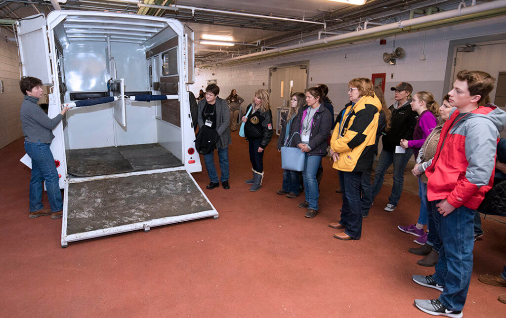 Robin Ridgeway demonstrates trailer safety