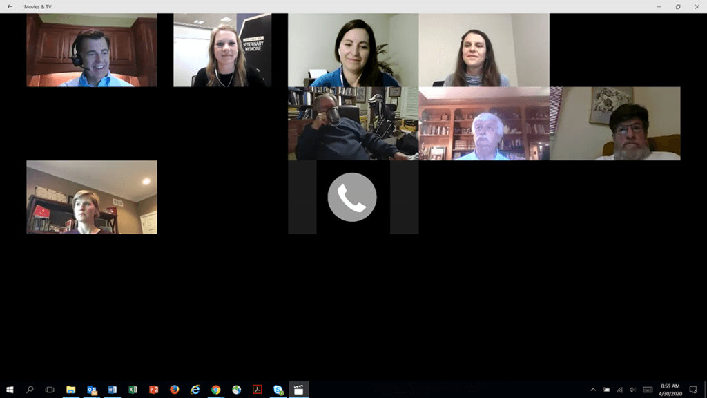 screenshot of virtual panel discussion