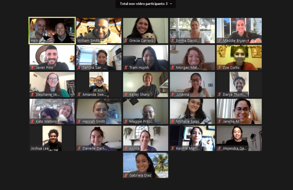 screenshot of Zoom meeting participants