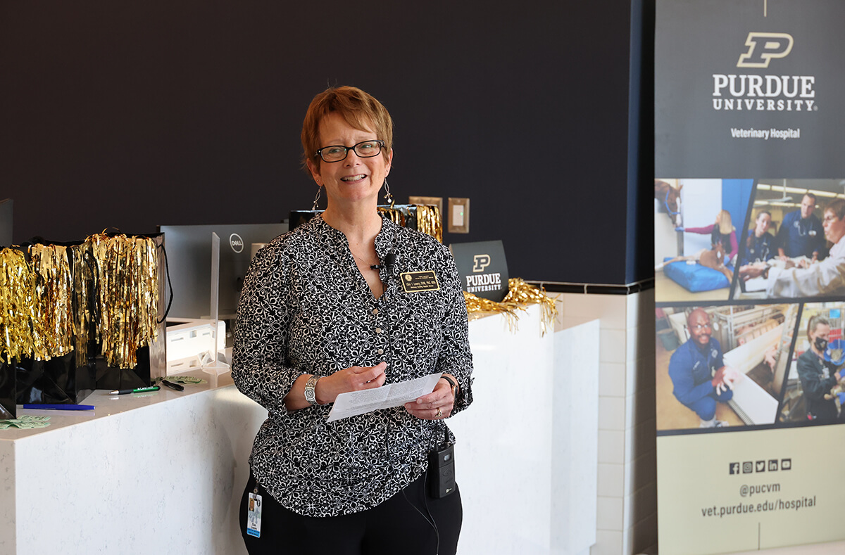 Reception in New David and Bonnie Brunner Small Animal Hospital