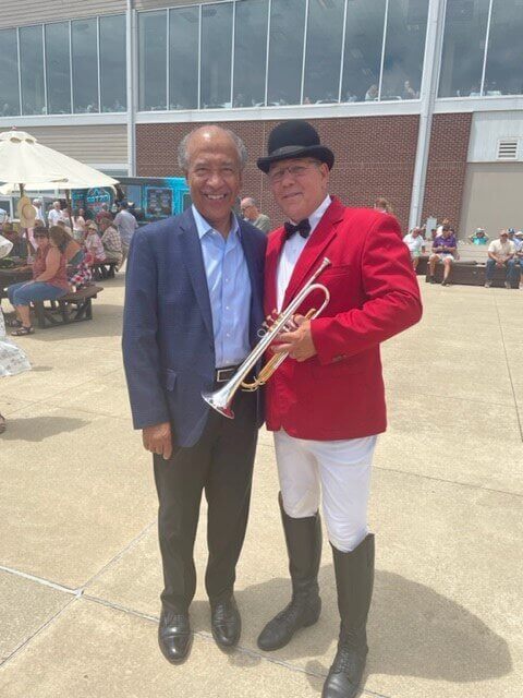 Dean Reed with bugler Garry Lauziere