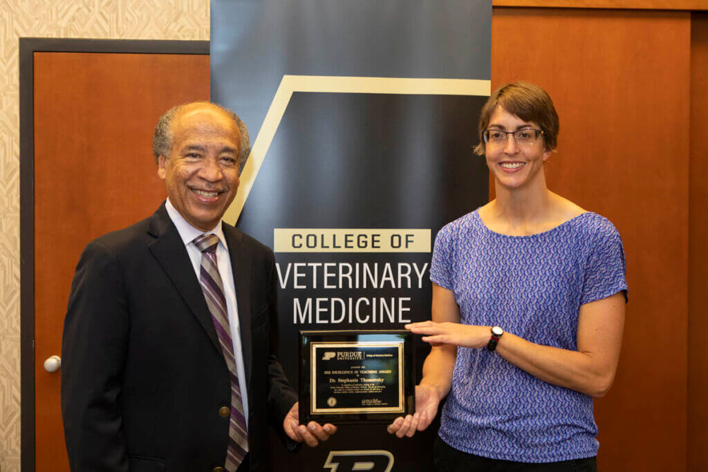 Dr. Stephanie Thomovsky received the Excellence in Teaching Award