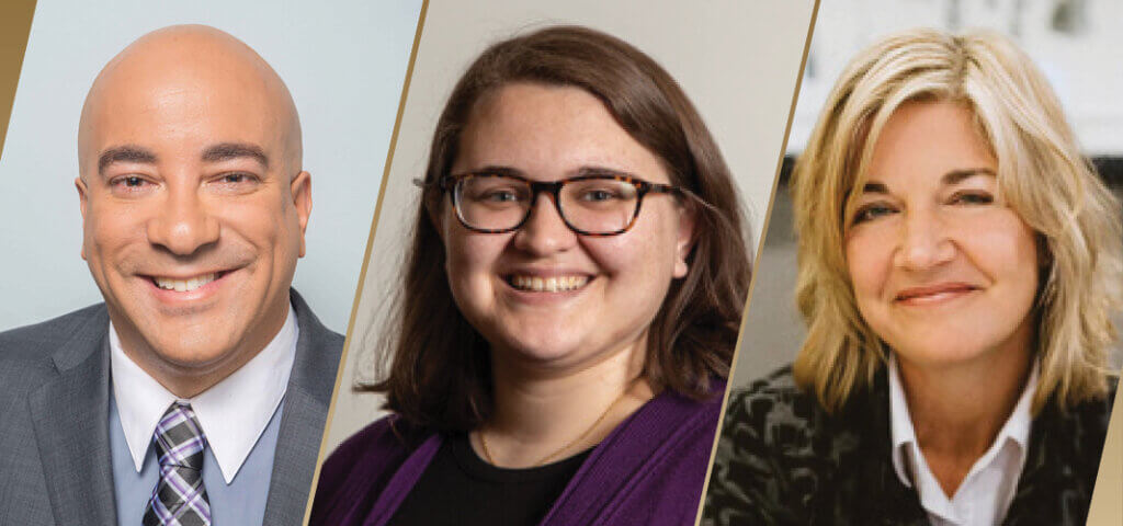 Portrait banner of Dr. Campbell, Kelsey and Regina