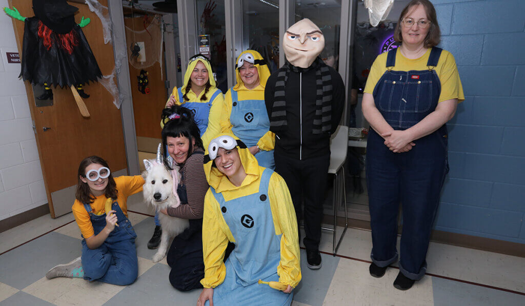 Despicable Me characters portrayed by Veterinary Nursing staff