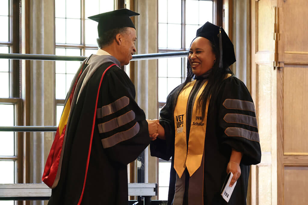 Dean Reed personally congratulated each of the graduates as they crossed the stage.