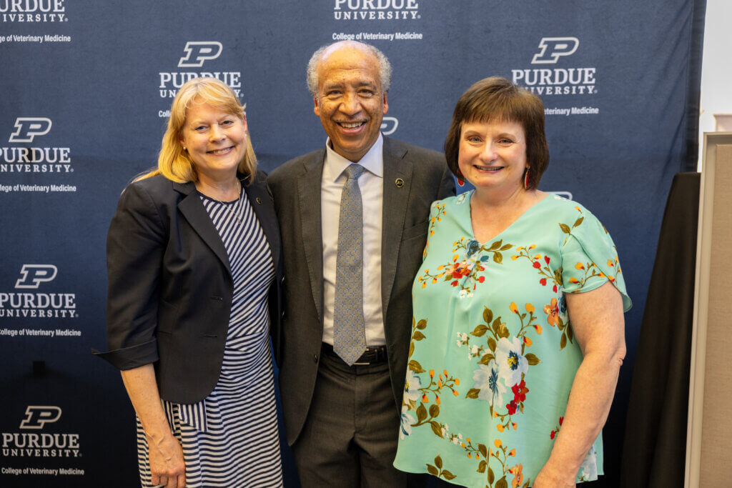 Dean Reed with reception co-hosts, Dr. Kathy Salisbury and Lee Ann Happ.