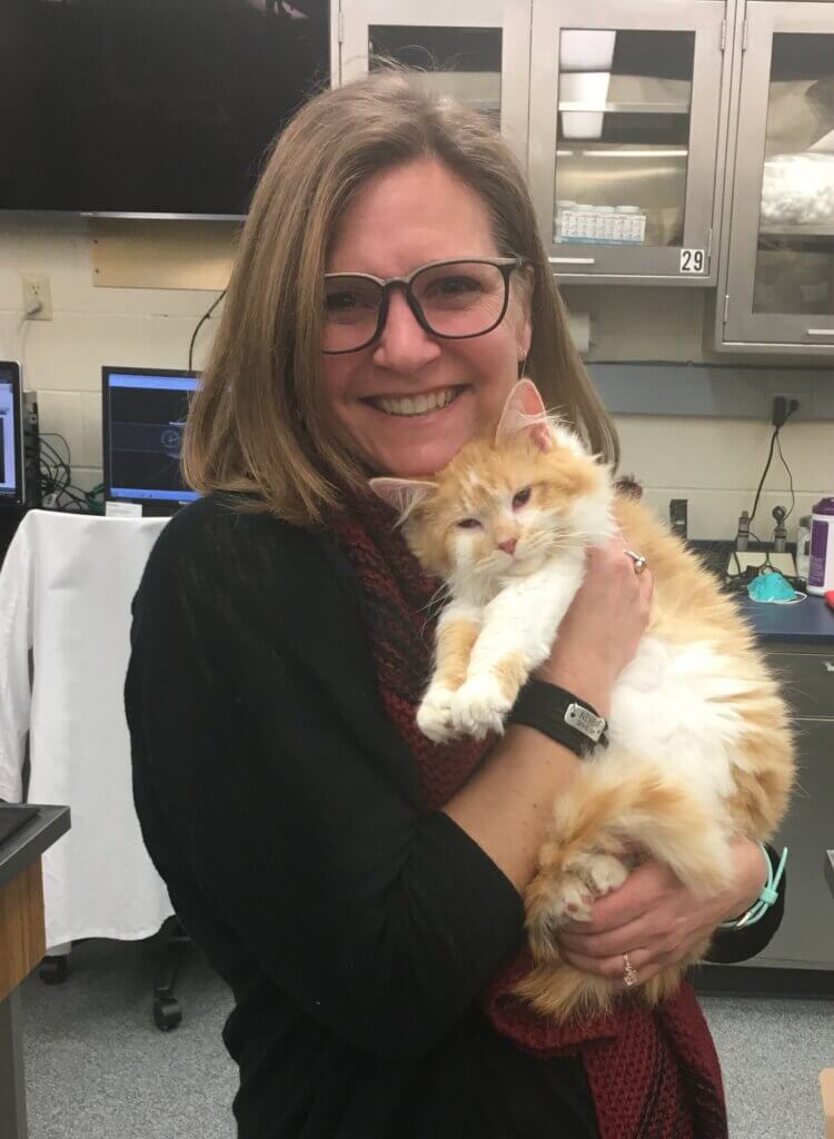 Dr. Shaevitz and her feline friend, Leo