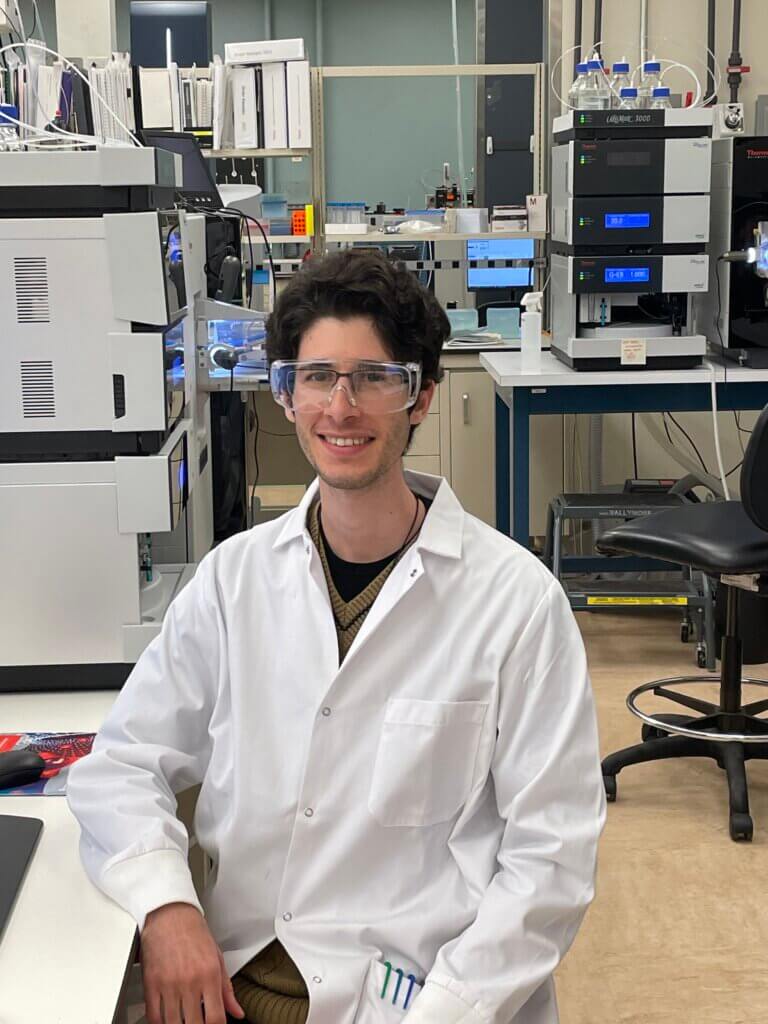 Research collaborator Rodrigo Mohallem Ferreira, who is a graduate research assistant and PhD candidate in Aryal’s lab.