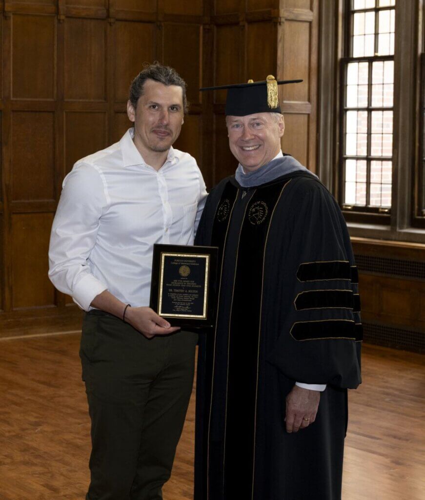 Dr. Tim Bolton, Clinical Assistant Professor of Small Animal Internal Medicine, received the PVM Award for Excellence in Teaching Fourth Year DVM Students.