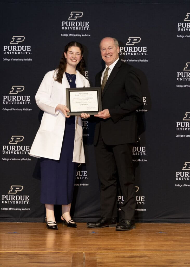 The Indiana Horse Council Foundation Equine Industry Award was presented to Kaitlyn Steele.