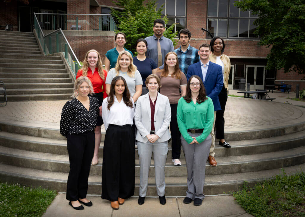 New PVH interns (Front Row: left-right) Jessica Payne, Wan-Lin Chen, Alex Bruce, and Andrea Messina; (Middle Row: left-right): Samantha Collins, Beth Zanley, Anna Grotjahn, and Devon Anderson; (Top Row: left-right): Kathryn Vasquez, Shangyu Zhou, Alan Huizar, Dylan Burton, and Kinnidy Coley. (Not pictured – Dr. Paul Novelo, who is arriving later this summer).