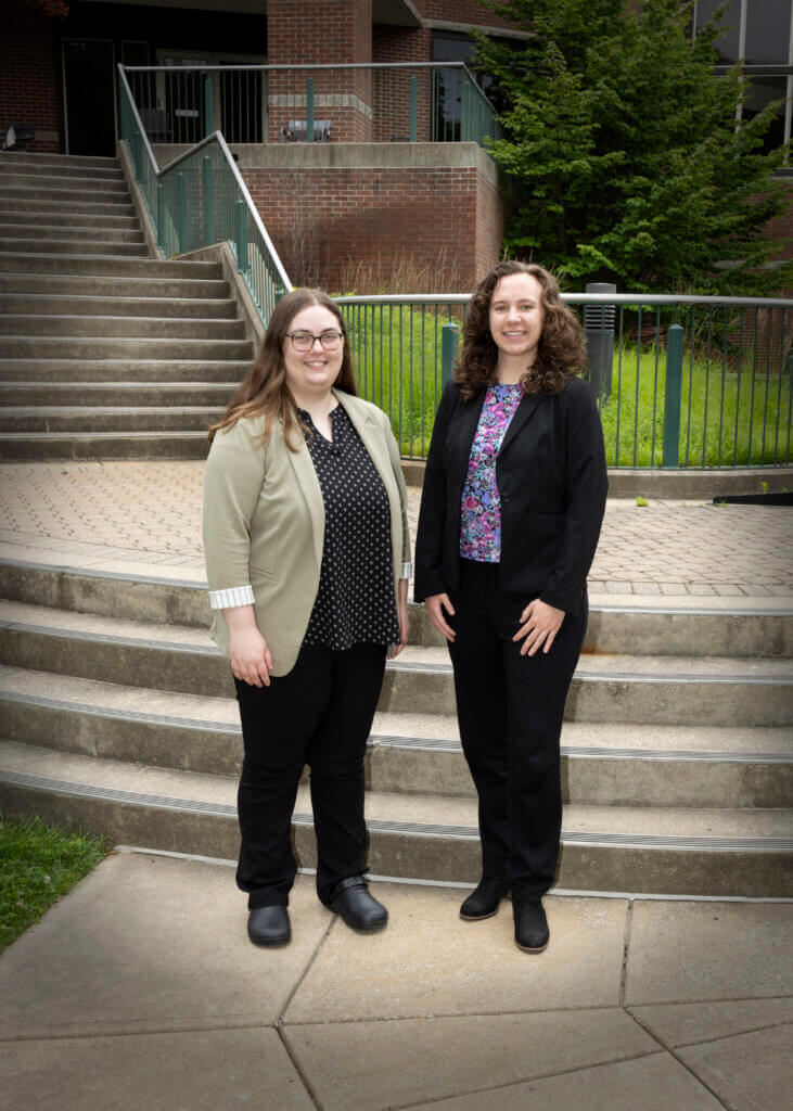 Wasson Veterinary Pharmacy residents Holly Wright (left) and Kaitlin Fritsche