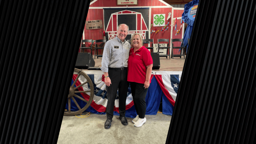 Dean Marsh with Indiana State Fair Board Member Melissa Huff, who nominated him for the Indiana State Fair Lifetime Achievement Award.