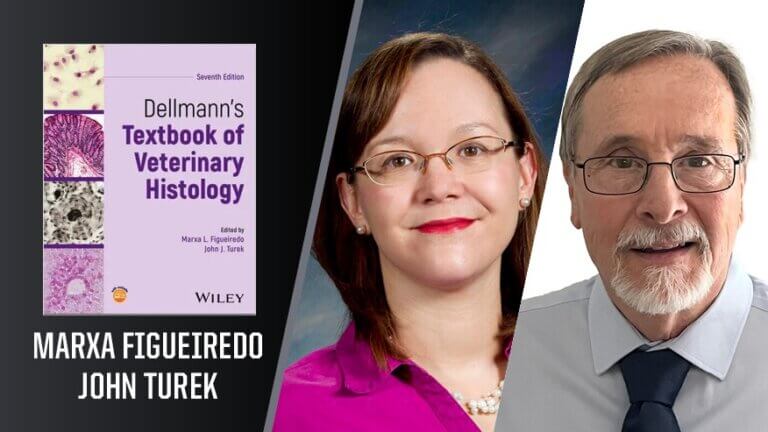 Figueiredo and Turek portraits next to the cover of their publication