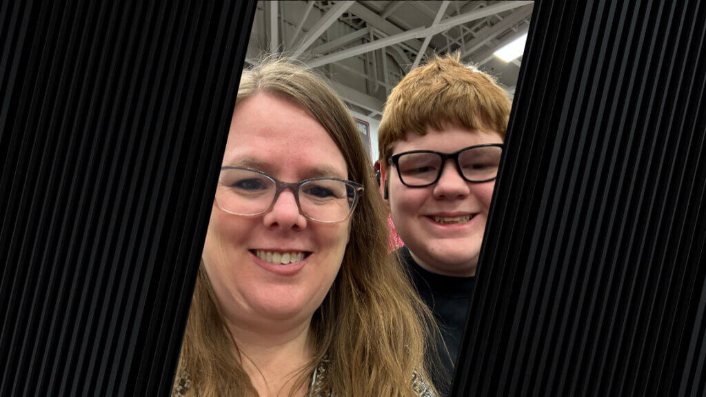 Angela Pickett, PVM United Way champion, with her son, Charlie.