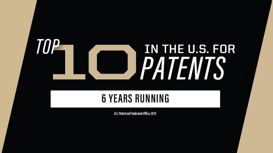 Graphic that says "Top 10 in the U.S. for Patents, 6 years running"