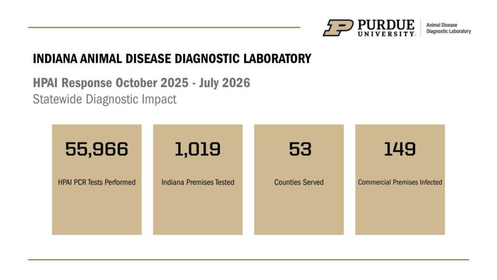 graphic about diagnostic tests done on Indiana animals