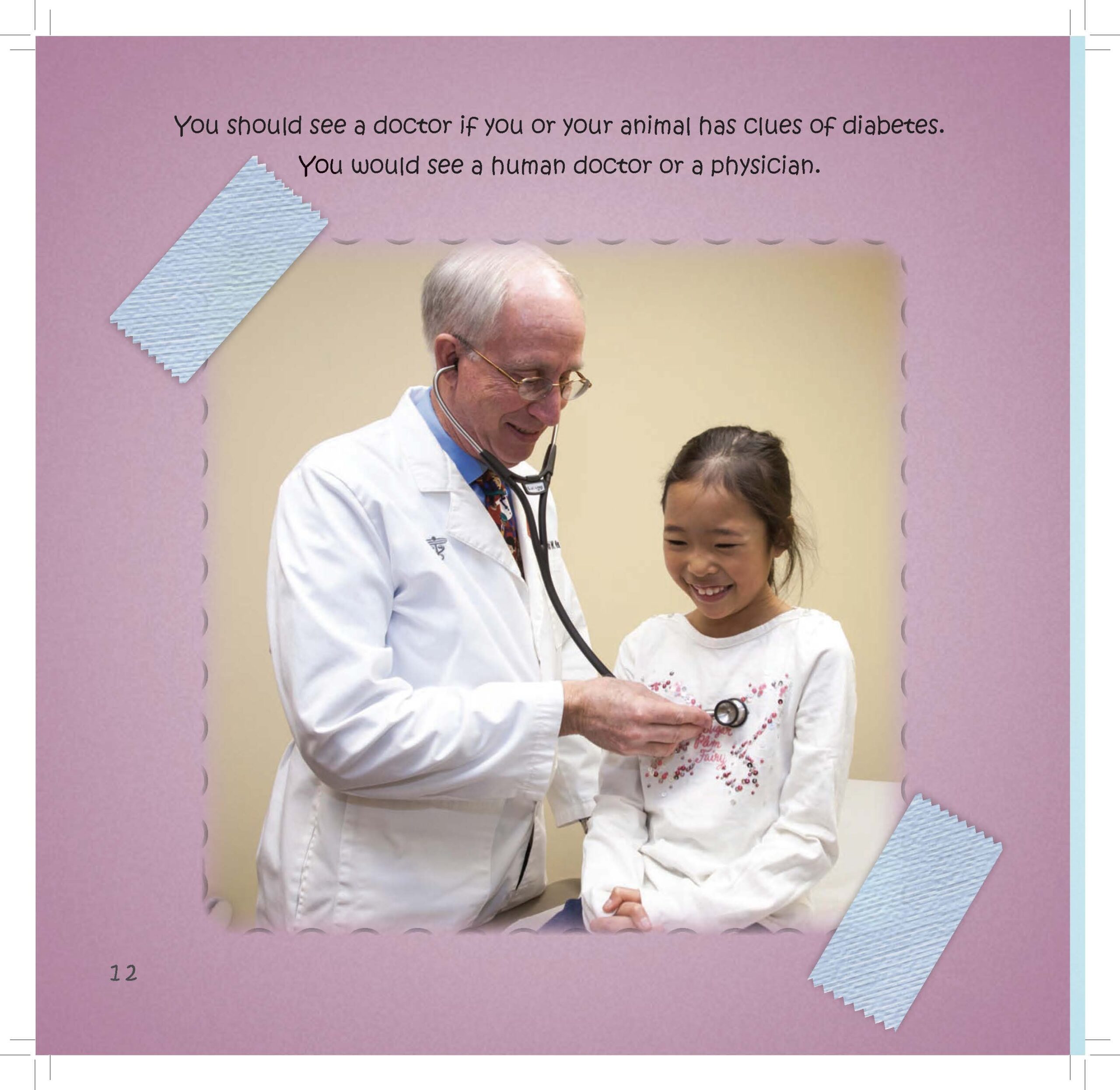 A physician listens to a child’s heartbeat during a checkup.