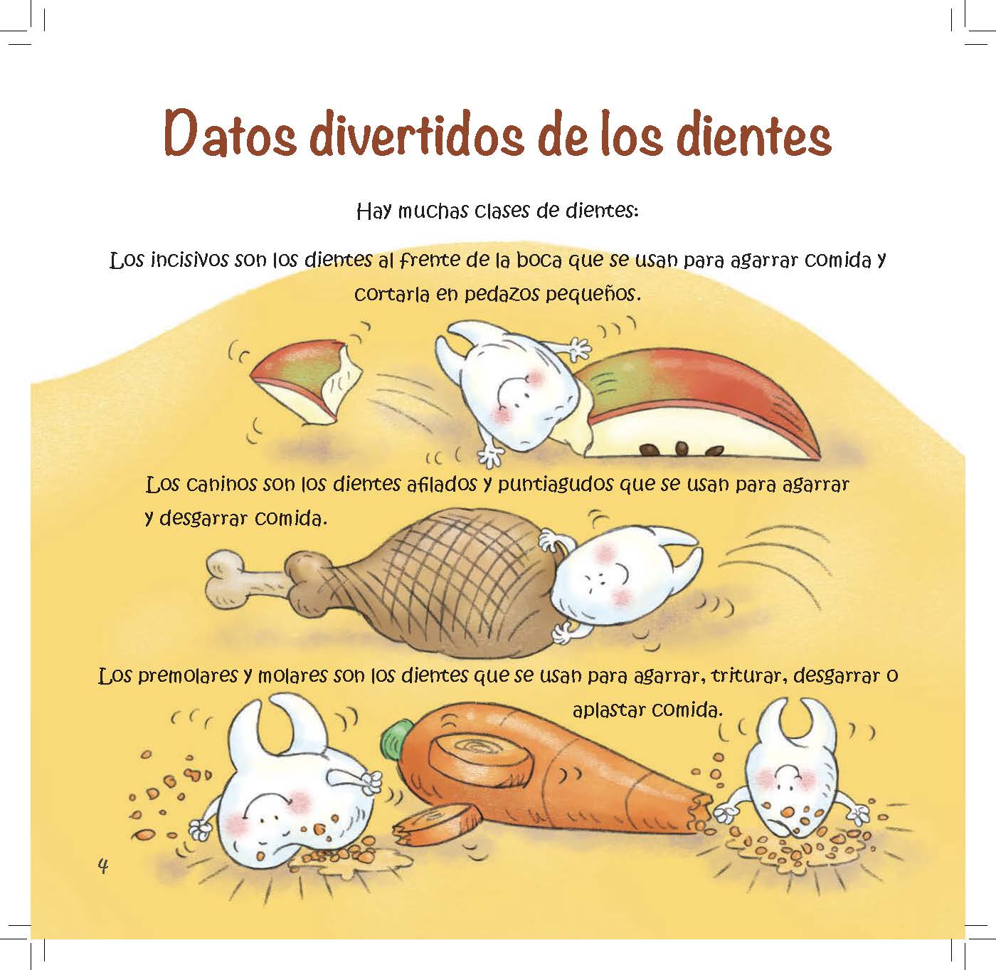 Cartoon teeth demonstrate how incisors, canines, premolars, and molars help animals bite, tear, and grind food.