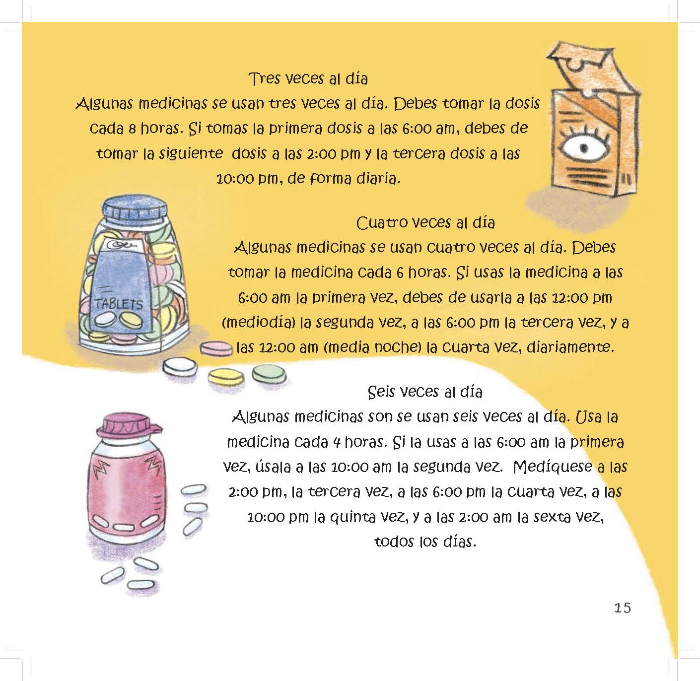 Medicine bottles and tablets illustrate how some medicines must be taken at regular intervals multiple times per day.